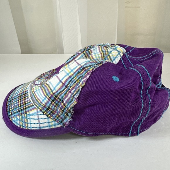 Disney Parks Mickey Mouse Youth Purple Blue Rhinestones Adjustable Ball Cap Hat - Picture 6 of 16